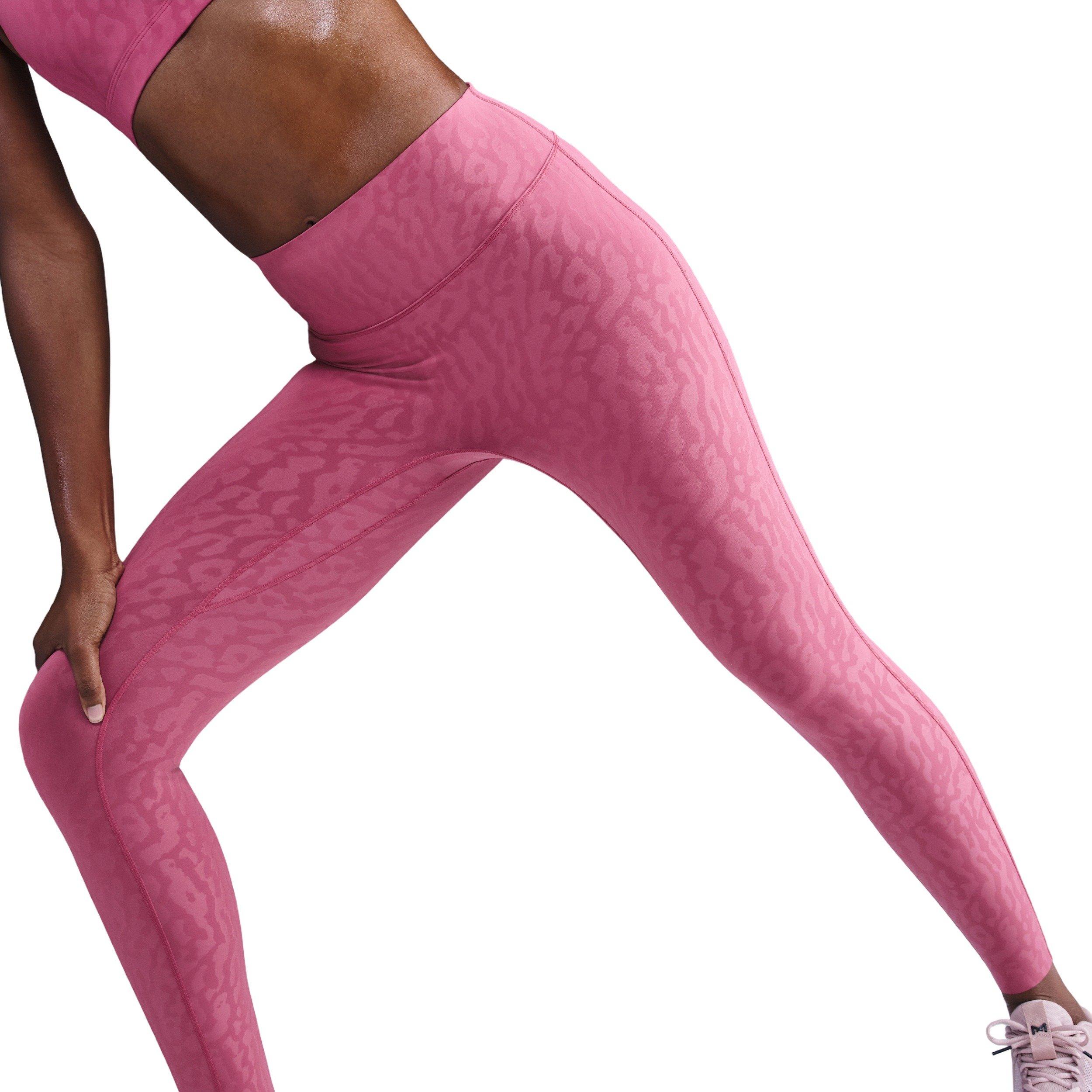Nike Women's Universa High-Waisted Printed 7/8 Leggings with No Front Seam - Beet Purple - BEET PURPLE
